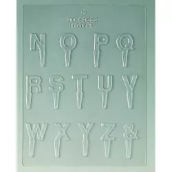 Schokoladenform Buchstaben N bis Z, transparent, 24 x 18,5 cm