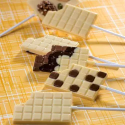 Chocolate mold for lollipop chocolate bar, 8 pieces