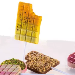 Moule à chocolat pour tablette de chocolat Lollipop, 8 pièces