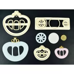 Cookie cutter set princess carriage, 2 sizes