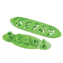 2-piece number cutter set for birthday cookies