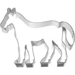 Horse cookie cutter, stainless steel, with embossing