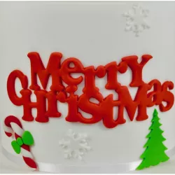 "Merry Christmas" lettering cookie cutter