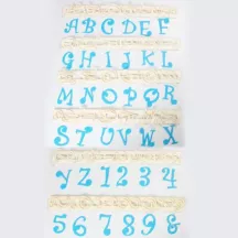 Set d'emporte-pièces Funky alphabet et numéros