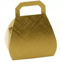 Chocolate box handbag gold
