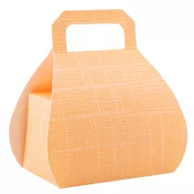 Orange chocolate box handbag