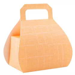 Orange chocolate box handbag