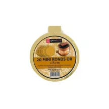 Minis rounds "GOLD" - 8cm - 20pcs
