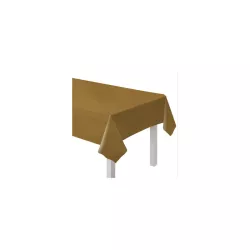 Brown plastic tablecloth