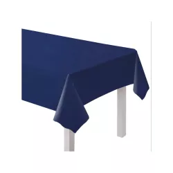 Dark blue plastic tablecloth