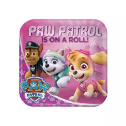 Plates pink "Paw Patrol"