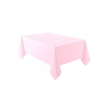 Pink plastic tablecloth