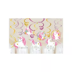 12 spirali decorative di unicorno magico