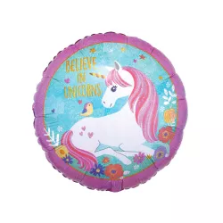 Pallone in foil con unicorno magico