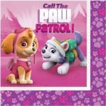 Serviettes rose "Pat Patrouille"