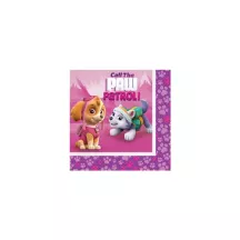 Serviettes rose "Pat Patrouille"
