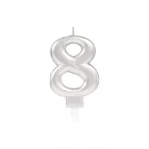 Silver candle - Number: 8