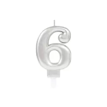 Silver candle - Number: 6