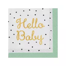 Servietten "Hello Baby" - Amscan