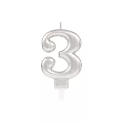 Silver candle - Number: 3