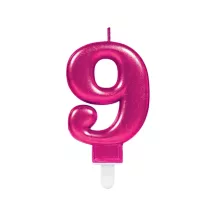 Pink candle - Number: 9