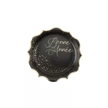 8 piccoli piatti di carta "Bonne Année"