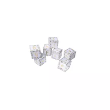 Cubes "Baptême" - leaves & gold
