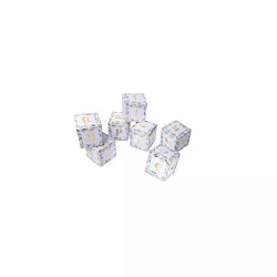 Cubes "Baptême" - leaves & gold