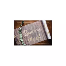 Organdy table runner "Baptême"
