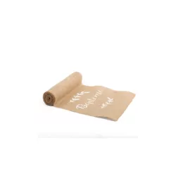 Jute table runner "Baptême"