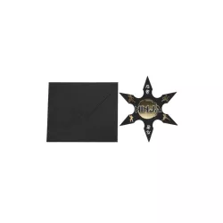 8 Invitation cards - Ninja
