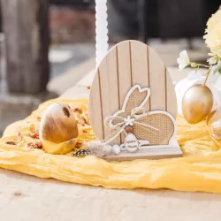Wooden table decoration "Joyeuses Pâques"