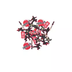 100 Confettis Ninja black and red