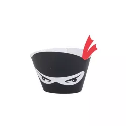 8 decorazioni per cupcake "Ninja
