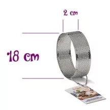 Tortenring gelocht 2cm hoch - Durchmesser 18 cm