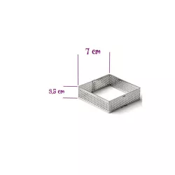 Backrahmen quadratisch gelocht 3.5cm hoch - Quadratische Form: 7 x 7