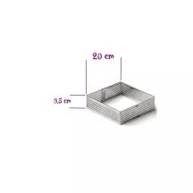 Backrahmen quadratisch gelocht 3.5cm hoch - Quadratische Form: 20 x 20