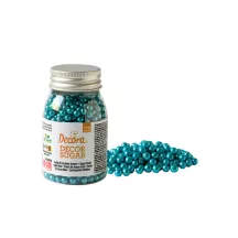 Sugar pearls metallic blue - 100g