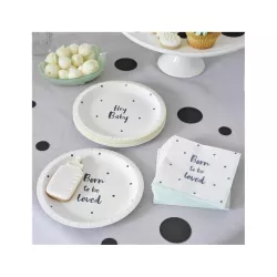 Assiettes "Hey Baby" & "Born to be loved" 18cm
