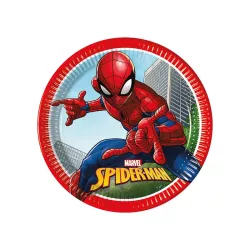 8 piatti di carta di Spiderman