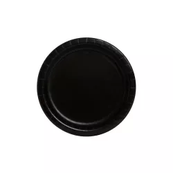 8 Black paper plates