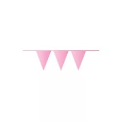 Ghirlanda di gagliardetti rosa baby