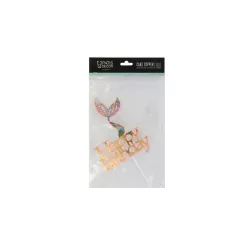 Cake Topper sirène "Happy Birthday"