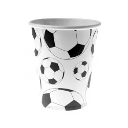 10 white cardboard football cups