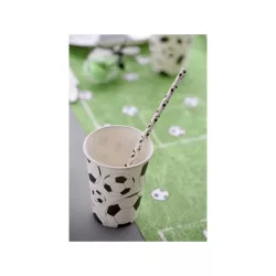 10 white cardboard football cups