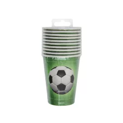 Gobelets football vert en carton