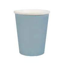 10 bicchieri di carta azzurri