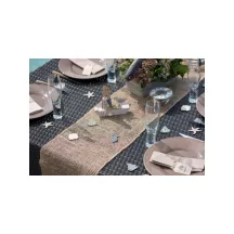1 Chemin de table en jute fin largeur 26 cm