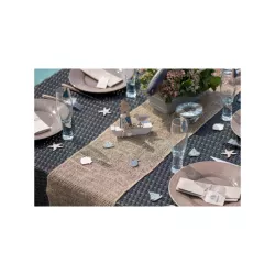 1 Runner da tavola in iuta sottile - larghezza 26 cm