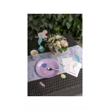 10 light purple paper plates
